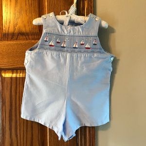 Adorable Sail Boat Summer outfit with smocking